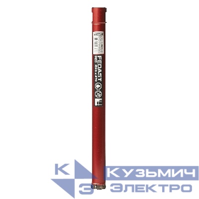 Коронка алмазная для мокрого сверления 30х370 мм, M22 FEDAST