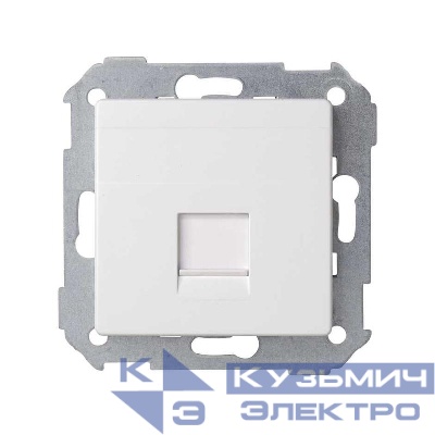 Адаптер на 1 RJ45 коннектор Simon82 защ. шторки белый Simon 82005-30