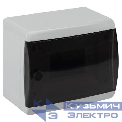 Корпус навесной ЩРН-П-6 ЭРА COMFORT IP41 прозр. крышка пластик. бел. ЭРА Б0067468