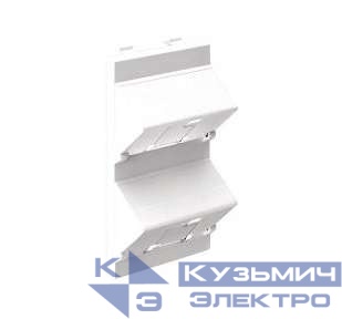 Плата наклонная защ. шторки на 2-мод. MD (RJ45 оптоволокно) CIMA-модуль 52х108мм бел. Simon Connect S80B-9