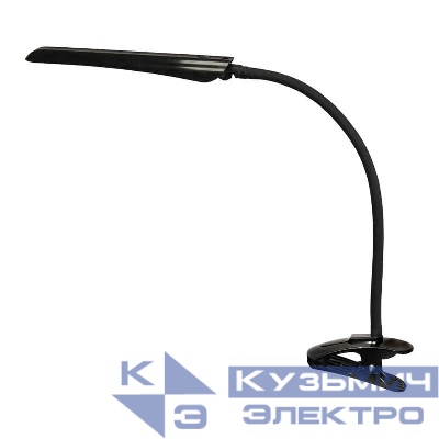 Светильник светодиодный Гермес ПШ сенсорный настол. на прищепке 8Вт черн. Трансвит 000000000814