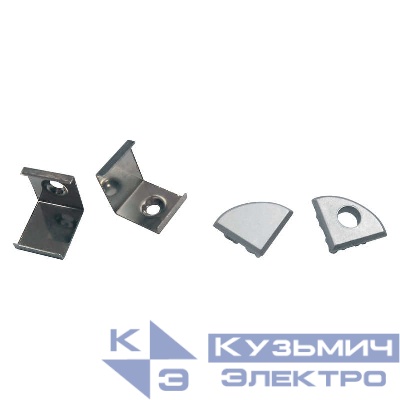 Набор аксессуаров UFE-N06 SILVER A POLYBAG для алюм. профиля крепеж. скобы 4шт сталь заглушки 4шт пластик серебр. Uniel UL-00000626