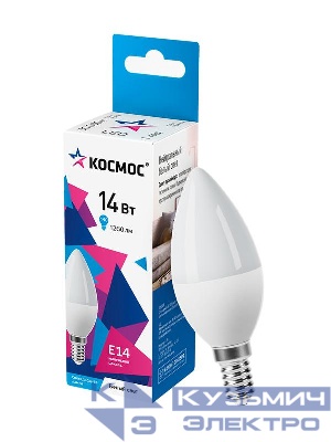 Лампа светодиодная CN 14Вт E14 4500К 1260лм 174-265В КОСМОС LkecLED14wCNE1445