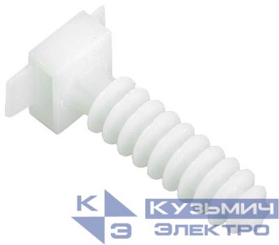 База дюбельная БД 35х10 под хомут бел. (уп.100шт) IEK UHP32-35-10-100-K01