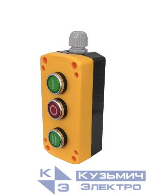 Пост управления ПКУ-22-3401-65У1 1 цилиндр "I" НО зел.; 1 цилиндр "II" НО зел.; 1 цилиндр "O" НЗ красн.; IP65 Электротехник ET526981