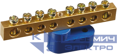 Шина нулевая на одном угловом изоляторе 6х9-8 Navigator 71165