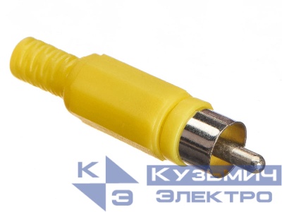 Штекер RCA желтый, NETKO Optima