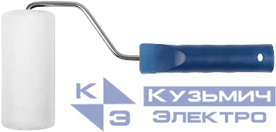 Валик велюровый d40/48мм бюгель 6мм ворс 4мм бел. 100мм FIT 02131