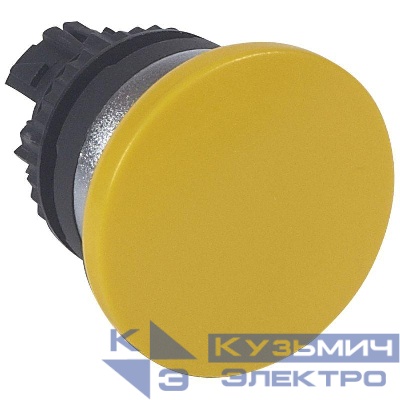 Головка для кнопки грибовидная с пруж. возвр. d40мм желт. Osmoz Leg 023837