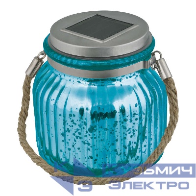 Светильник садовый USL-M-210/GN120 BLUE JAR IP44 солнечная батарея Uniel UL-00003208