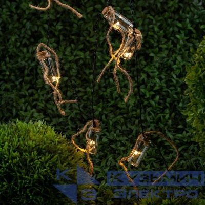 Гирлянда садовая ERAGS08-05 10 подсвеч. светодиодами бутылочек Эра Б0038507