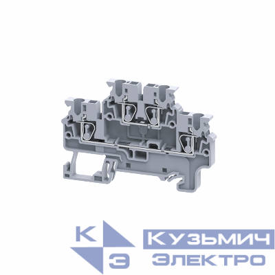 Клемма двухъярусная пружинная OptiClip CXDL-2.5-2L-I сер. КЭАЗ 289764