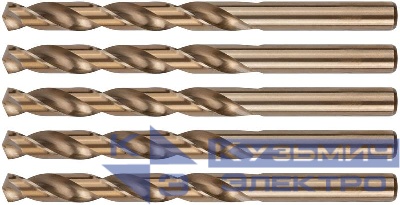 Набор сверл по металлу Profi 10х133мм с кобальтом 5проц. (уп.5шт) Cutop 48-100-5