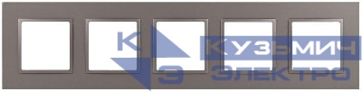 Рамка 5-м Elegance 14-5015-16 Classic для розеток и выключателей титан Эра Б0065831