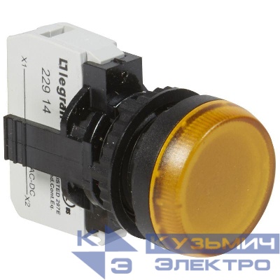 Индикатор в сборе 12-24В d22.3мм под винт желт. Osmoz Leg 023774