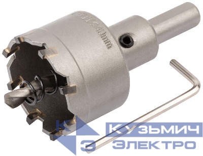 Коронка кольцевая с карбидными вставками Профи 40мм для отверст. в нерж. стали FIT 36840