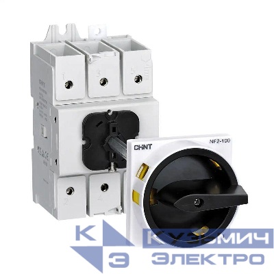 Выключатель-разъединитель NF2-100/3DOBR выносная черн. рукоятка с замком упр. для установ. на дверь (R) CHINT 324145