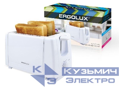 Тостер электрический ELX-ET01-C01 NEW 220-240В 700Вт бел. Ergolux 14721