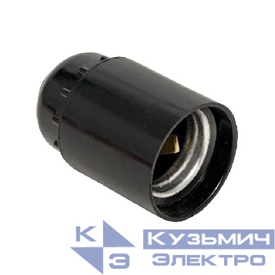 Патрон карболитовый подвесной Е27 черн. (инд. пакет) EKF LHC-E27-s-p