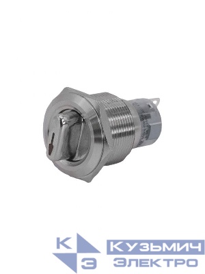 Переключатель GQ22-L-11X/31/S IP65 1НО+1НЗ на 3 положения с фиксацией I-O-II d22мм метал. Электротехник ET259210