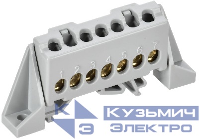 Шина L "фаза" в комб. изол. "Стойка" 6х9-7-Ср TEKFOR IEK TF-NN10-07-DP-K03
