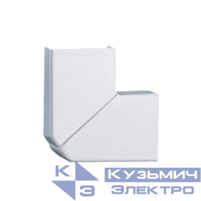 Угол для кабель-канала плоский изменяемый для мини-плинтусов DLPlus 40х12.5 бел. Leg 033316