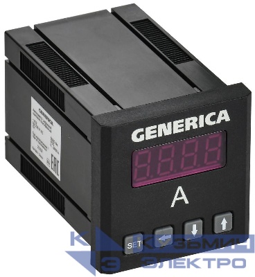 Амперметр цифровой щитовой 1ф 48х48 LED GENERICA IDA31-5-1-0-LED-G
