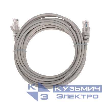 Патч-корд U/UTP CAT 5e RJ45-RJ45 26AWG LSZH сер. 5м Rexant 02-0100-5