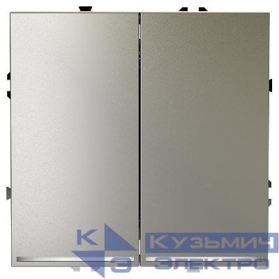 Выключатель 2-кл. СП S70 10А с подсветкой механизм шелк Voltum VLS020204