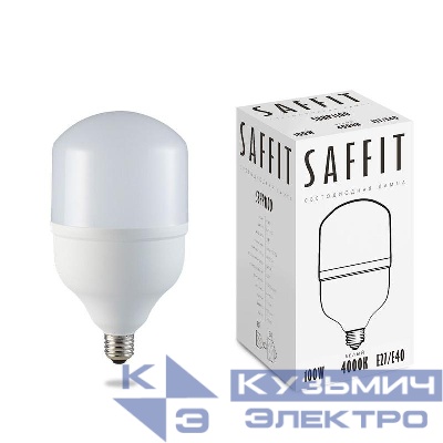 Лампа светодиодная SBHP1100 100Вт T160 6400К E27-E40 230В SAFFIT 55101