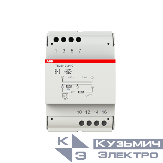 TS25/12-24C Трансформатор раздел.безоп. 2CSM251043R0811