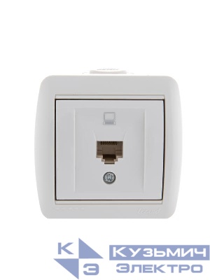 Розетка компьютерная 1-м ОП Nata RJ45 бел. LEZARD 710-0200-139