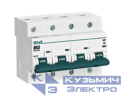 Выключатель автоматический модульный 4п D 63А 10кА ВА-201 DEKraft 13022DEK