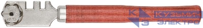 Стеклорез роликовый 6 роликов деревянная ручка FIT 16917