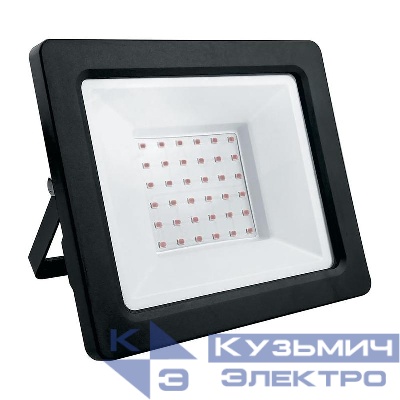 Прожектор светодиодный LL-905 50Вт красн. IP65 AC 230В/50Гц 2835SMD в компактном корпусе черн. FERON 41520
