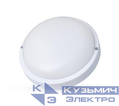 Светильник светодиодный ЖКХ 8Вт 6500К IP65 220В влагозащ. круг LBF-0801 C01 Ultraflash 15341
