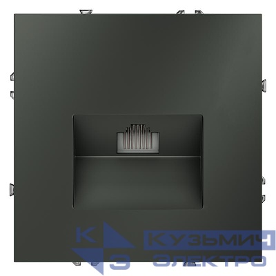 Розетка компьютерная 1-м СП S70 RJ45 кат.6 механизм титан Voltum VLS060106