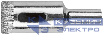 Коронка кольцевая алмазная по кафелю и стеклу 18х50мм КУРС 16279