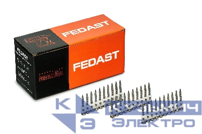 Гвозди для металла и непрочного бетона тип CN (2,7*32 мм винтовые, 1000 шт/уп) FEDAST