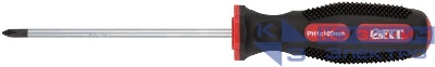 Отвертка "Универсал" CrV сталь прорезиненная ручка профи 4х100мм РН1 FIT 55104