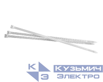 Стяжка нейлоновая 300*7,5 / 100 шт (белая), NETKO Optima "SZ"