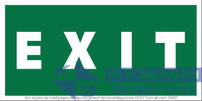 Знак безопасности BL-3517.E25"EXIT" Белый свет a12902