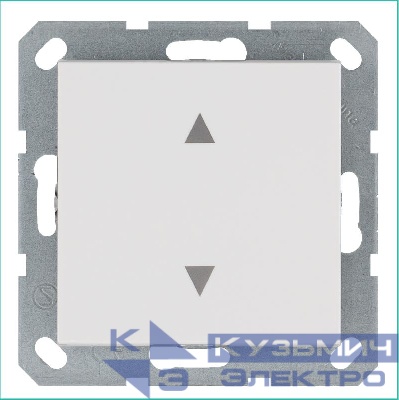 Выключатель для жалюзи 1-кл. 10А IP20 механизм бел. глянцевый Jasmart G3018W
