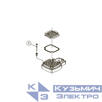 Запчасть №3 для Hybest GSR40A. Болт с внутренним шестигранником