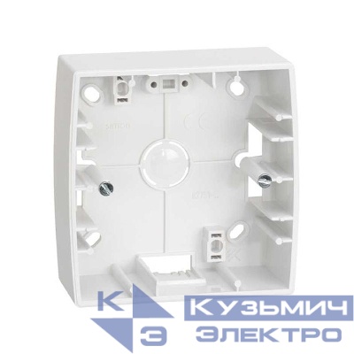 Коробка наружной установки 1-м 89х89х27мм Simon82 бел. 82750-30