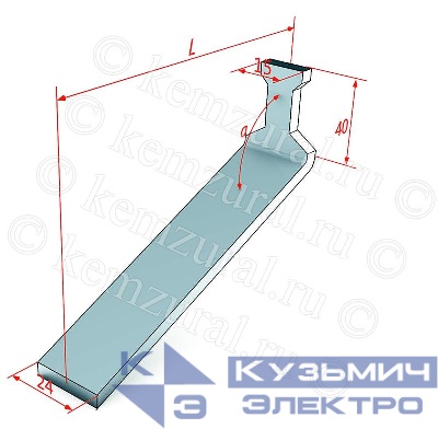 Подвеска кабельная К1166 L330 сталь 2.0мм УТ1.5 КЭМЗ 468 243316 14