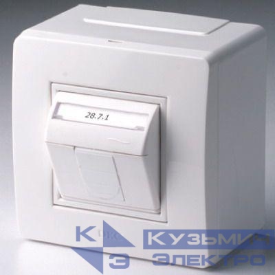 Коробка PDD-N60 с 1 розеткой Brava RJ45 кат.5E (телефон/компьютер) бел. DKC 10665
