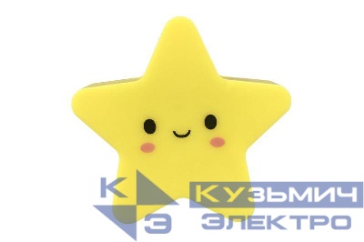 Светильник светодиодный NL-240 "Звезда" 220В ночник с выкл. желт. Camelion 13815