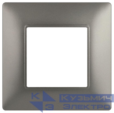 Рамка 1-м Elegance 14-5001-16 для розеток и выключателей титан Эра Б0065801