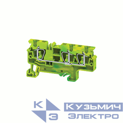 Клемма заземляющая пружинная OptiClip CXG-2.5-TRIPLET-PE-I-(0.2-2.5)-PEN КЭАЗ 331828